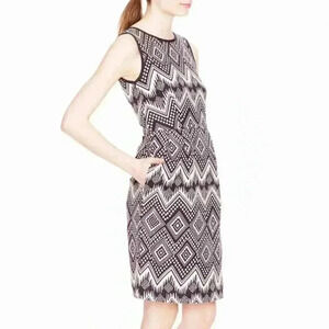 J. Crew Aztec Sleeveless Sheath Dress